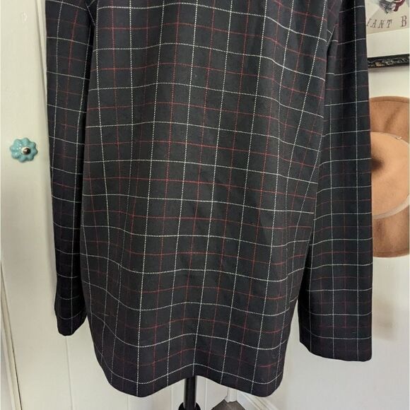 Pendleton Virgin Wool Black Grid Blazer 16 Countryside Clown Ranch Rebel Punk - Picture 8 of 9